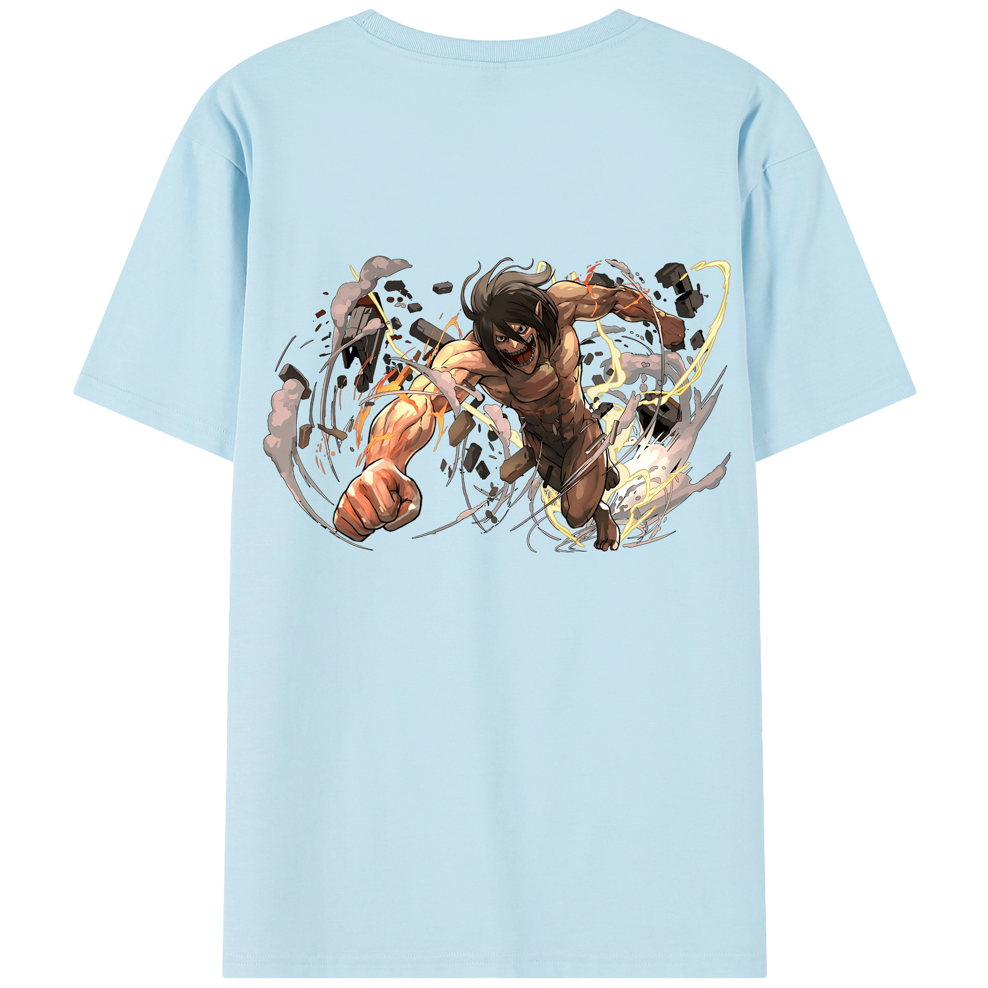 （画像用） 進撃の巨人 Attack on Titan 綿100％半袖Tシャツ（背面プリント）